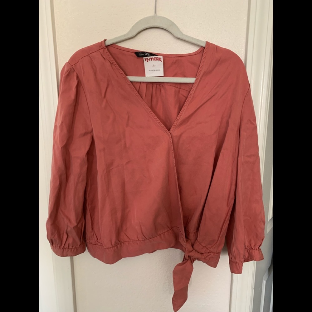Velvet ❤️ Heart 3/4 sleeve wrap top
